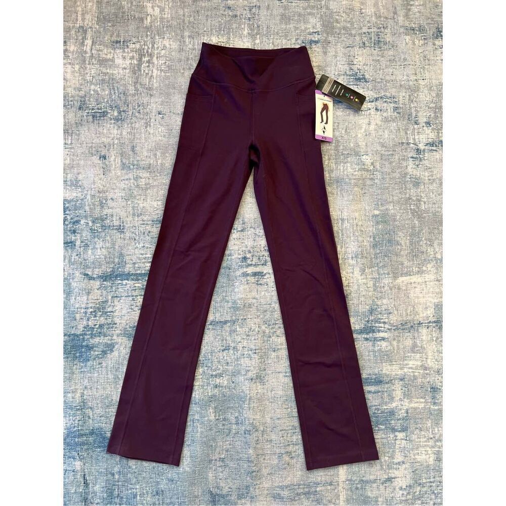 NWT! Skechers GoWalk Dark Purple High Waisted Pants Extra Small